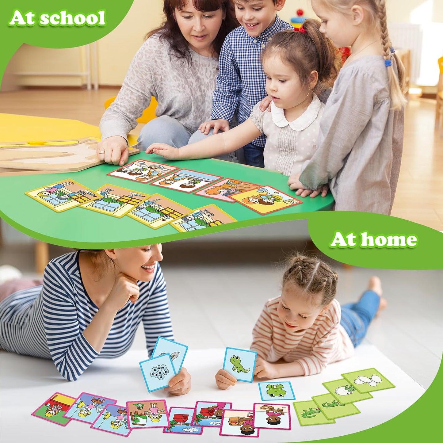 Kasfalci Sequencing Cards, Sequence Game for Kids, Speech Therapy Materials for Autism, Improve Storytelling,Social Skills, Sentence Building, Preschool Learning Activities for Classroom & Homeschool