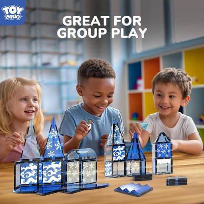 TOY Life 38 Pcs Magnetic Tiles Animals for Toddlers 3-5 Magnet Blocks for Kids Ages 4-8 STEM Magnet Tile Toys Building Tiles Set Christmas Birthday Gift for Boys and Girls