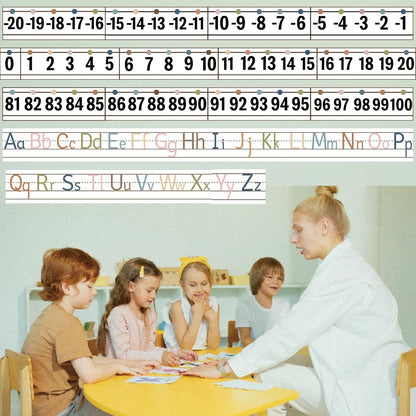 32Pcs A to Z Alphabet and -20-100 Number Cards Boho Bulletin Board Under The Sea Ocean Summer Sunflower Bee Theme Classroom Decorations Math Posters for Wall School Teacher Supplies (Sea Number)