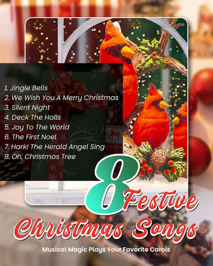 Extra Large Christmas Snow Globes Christmas Lantern, 12.99" Musical Snow Globe with 8 Songs, Santa Snowglobe for Kids Adults, 6H Timer Dual Power, Lighted Christmas Decorations Indoor Gifts