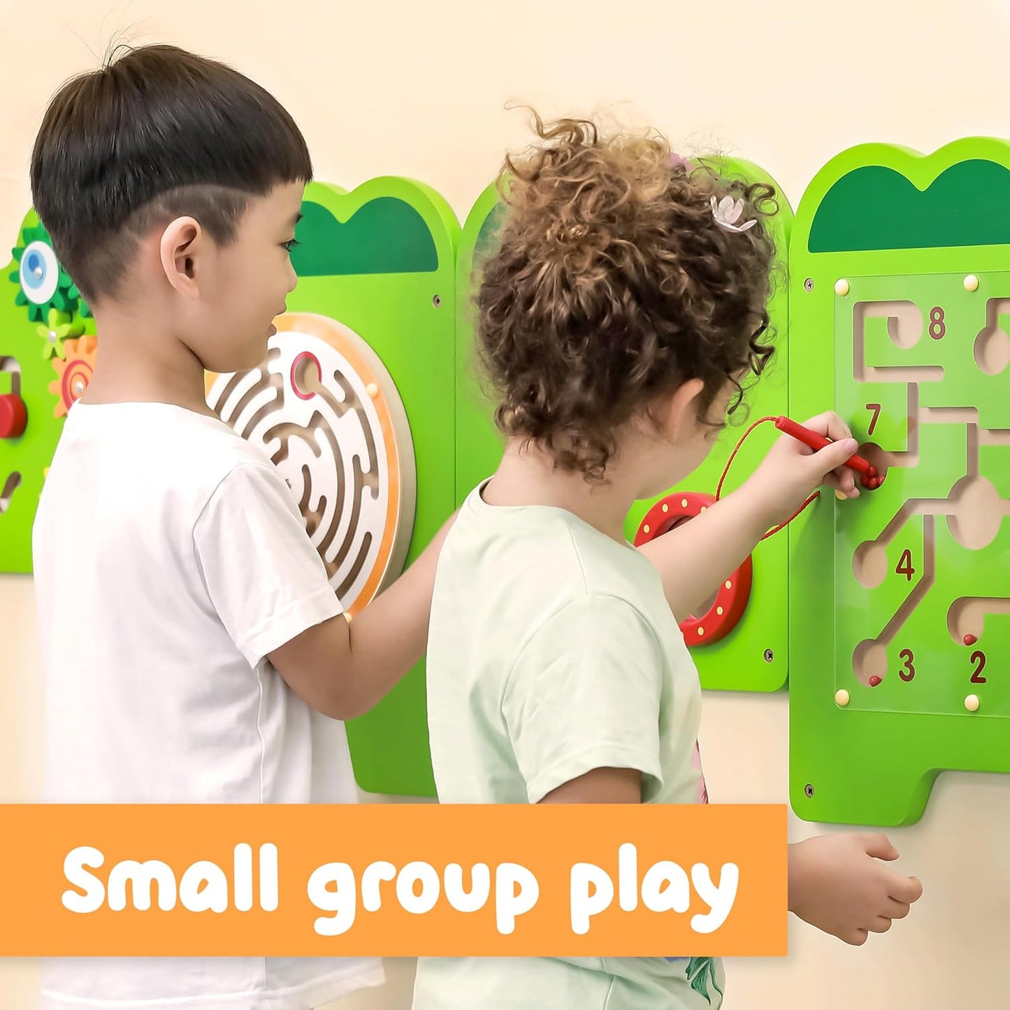 Spark & Wow Crocodile Activity Wall Panels | Light Green | Ages 18m+ | Montessori Sensory Wall Toy | 9 Activities| Busy Board Toys for Toddlers