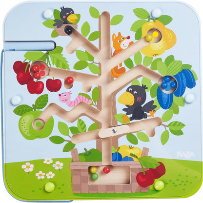 HABA Busy Board for Toddlers 2-4: Orchard Magnetic Maze Puzzle Game, Toddler Travel Toys & Montessori Toys