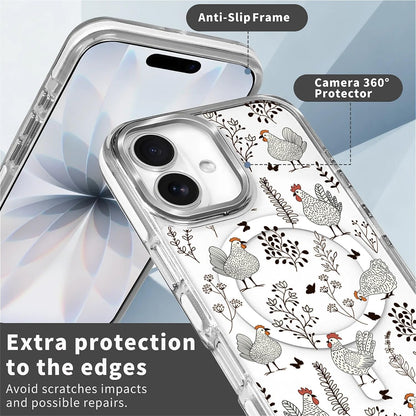 for iPhone 17 Pro Max Case [Compatible with Magsafe],Girls Women Clear Magnetic Case Silicone Shockproof Protective Cover with Pattern Colorful Motivational Letters