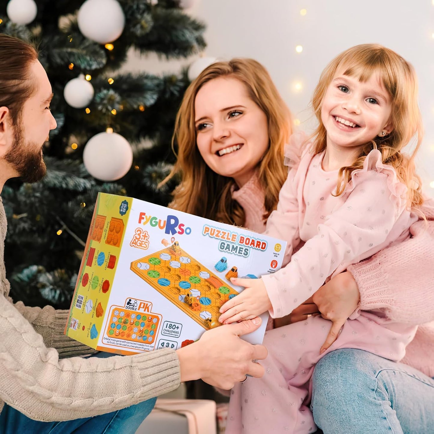 STEM Logic Road Builder Toys: Board Games Toys for 5 Year Old Kids, Montessori Brain Teaser Puzzles Educational Learning Activities Toy for Kid Ages 3 4 6-8 12 Boys Girls Gifts (Orange 32PCS)