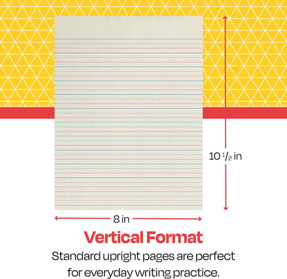 School Smart Zaner-Bloser Writing Paper, Handwriting Practice Lined Paper, Grade 2 to 3 Learning, 1/2 Inch Rule, 10-1/2 x 8 Inches, 500 Sheets