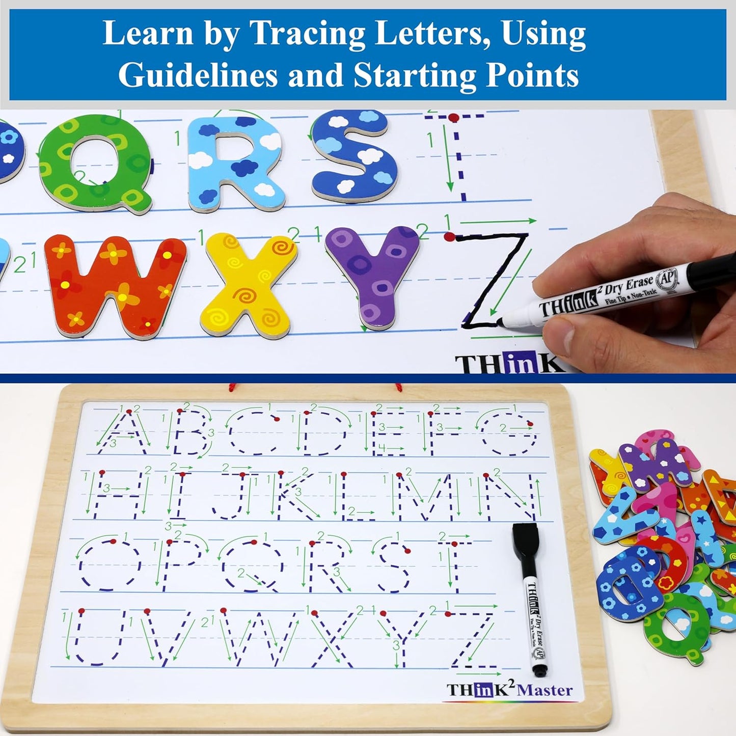 THINK2MASTER Alphabet Animal Puzzle.Size 14.5” x 10.5" (Animal Edition)
