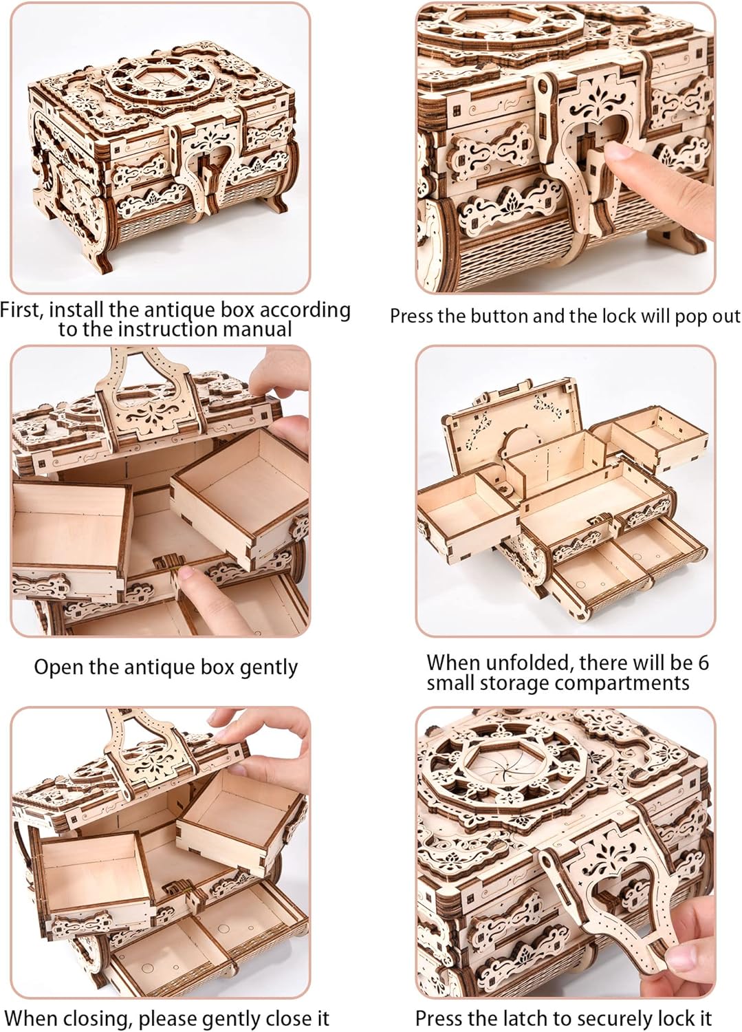 3D Wooden Puzzles Marble Run Chain Kit, Wood Creative Mechanical Puzzles Assembly Model Building Kits to Build for Adults & Kids, DIY Wooden Puzzle Hobbies Toys for Adults &Teens Gifts