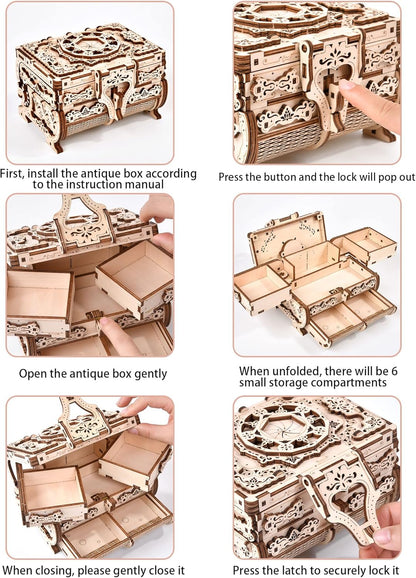 3D Wooden Puzzles Marble Run Chain Kit, Wood Creative Mechanical Puzzles Assembly Model Building Kits to Build for Adults & Kids, DIY Wooden Puzzle Hobbies Toys for Adults &Teens Gifts
