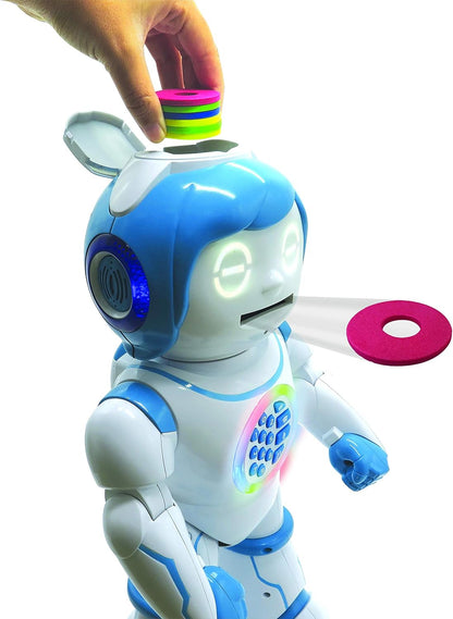 LEXiBOOK, Powerman Neo, My Robot Full of Technology, Remote Control and Gesture Control, Educational Activities in English, Programmable, Music and Dance, Sound and Light Effects, Blue/White, ROB18EN