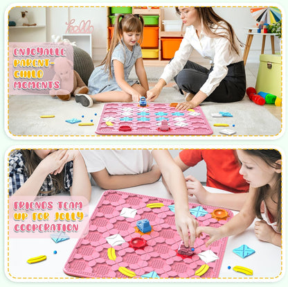STEM Logic Road Builder Toys: Board Games Toys for 5 Year Old Kids, Montessori Brain Teaser Puzzles Educational Learning Activities Toy for Kid Ages 3 4 6-8 12 Boys Girls Gifts (Orange 32PCS)