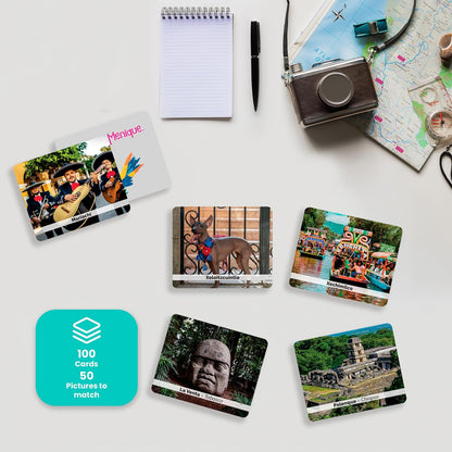 Menique Wild Animals Memory Matching Game – 80 Cards (40 Pairs) with Real Photos – Includes Educational Booklet with Animal Facts – Fun & Cognitive Game for Kids and Adults