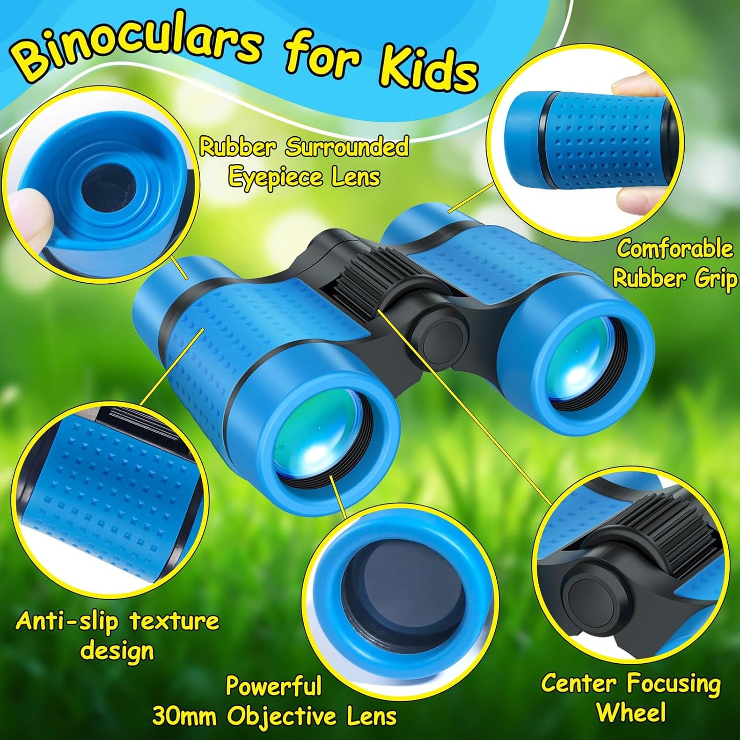 ESSENSON Binoculars for Kids Toys Gifts for Age 3-12 Years Old Boys Girls Kids Telescope Outdoor Toys for Sports and Outside Play, Bird Watching, Birthday Presents