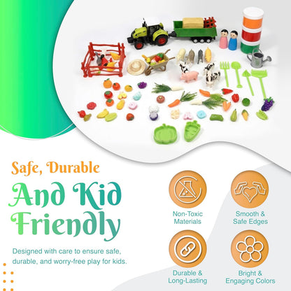 Unicorn Sensory Dough Kit (3 Jars) Non-Toxic Dough with Unicorn Cutters, Charms, Rainbow, Pom Poms, Diamonds, Gems, and Stackable Storage - Perfect for Creative Play and Gift for Kids