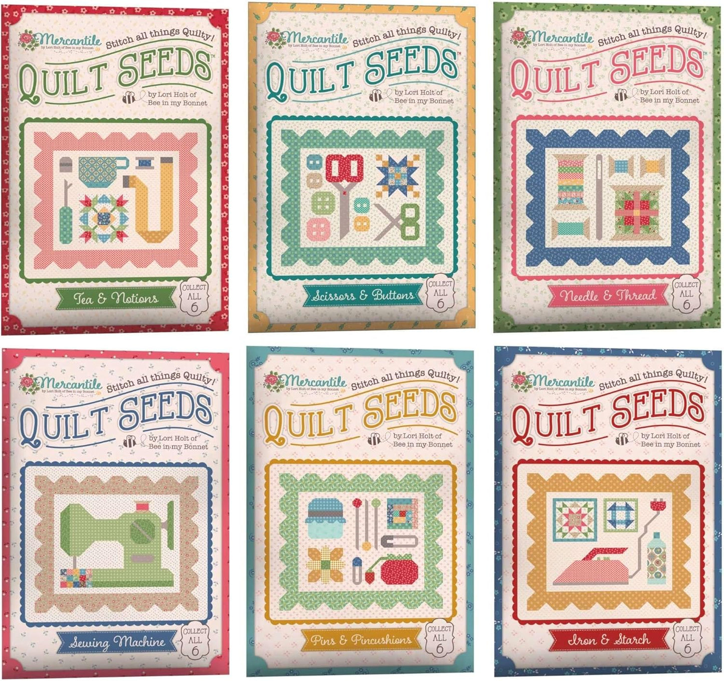 Riley Blake - Mercantile by Lori Holt - Quilt Seeds Block Pattern - Pins & Pincushions
