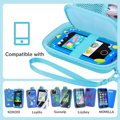 Leayjeen Kids Smartphone Case Compatible with Kikapabi/Joozfee/Prysyedawn 2.8" Touchscreen Toddler Learning Play Toy Phone,Birthday Gifts for Girls Age 3-10 Kids Toys Cell Phone-Purple(Case Only)