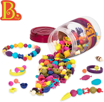 B. toys – Pop Arty! 150 Pieces – Jewlery Making Kit – Creative Pop Snap Bead Set for Kids – DIY Craft Jewelry Making Kit – Necklaces, Rings, Bracelets – 4+ Years