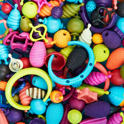 B. toys – Pop Arty! 150 Pieces – Jewlery Making Kit – Creative Pop Snap Bead Set for Kids – DIY Craft Jewelry Making Kit – Necklaces, Rings, Bracelets – 4+ Years
