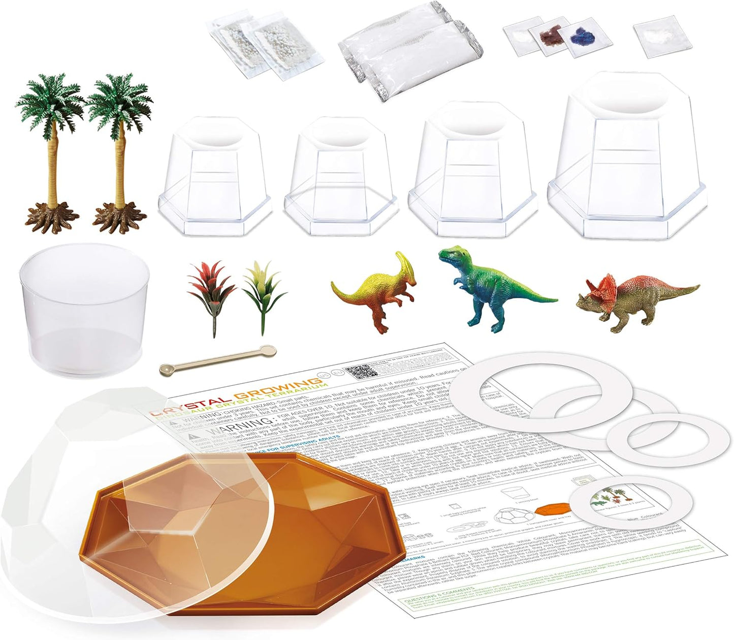4M Glow Crystal Growing Kit - Grow a DIY Crystal Experiment Specimen, A Great Educational STEM Toys Crystal Making Gift for Kids & Teens, Boys & Girls
