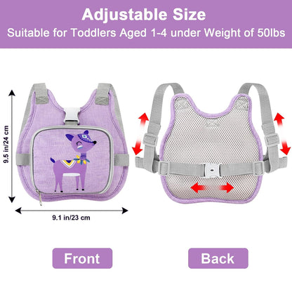 Accmor Toddler Harness Leash + Reflective Anti Lost Wrist Link, Cute Car Kids Back Pack with Hand Strap Collapsible Child Walking Restraint Belt Tether Hold Baby Boys Close for Outdoor Travel