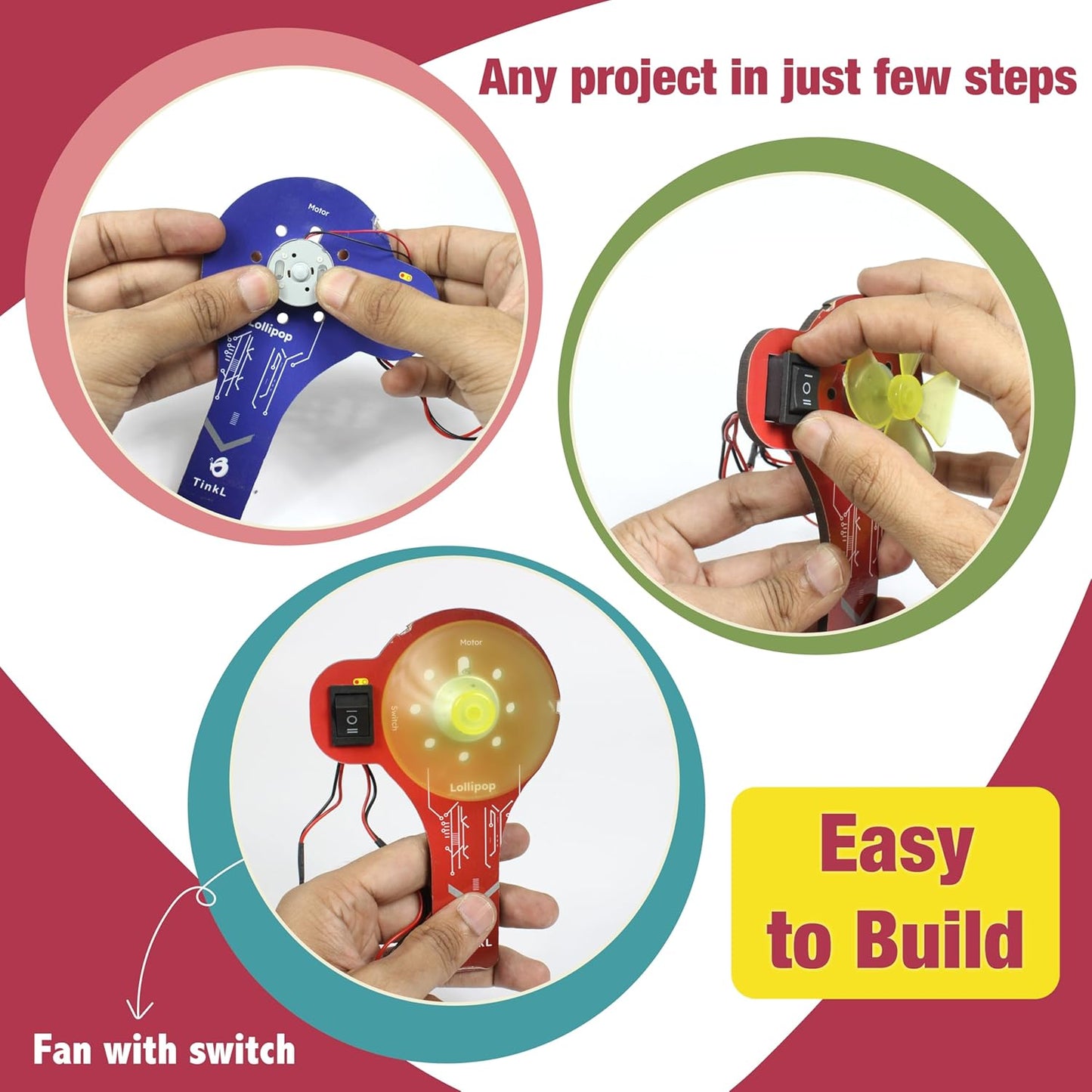 Butterfly EduFields 4in1 Motor Play Science Kit Pack of 5 | Best Birthday Return Gifts for Kids Ages 5 6 7 8 9 10 11 12 | STEM Toy | Reusable & Safe | Birthday Gift for Kids Ages 5+