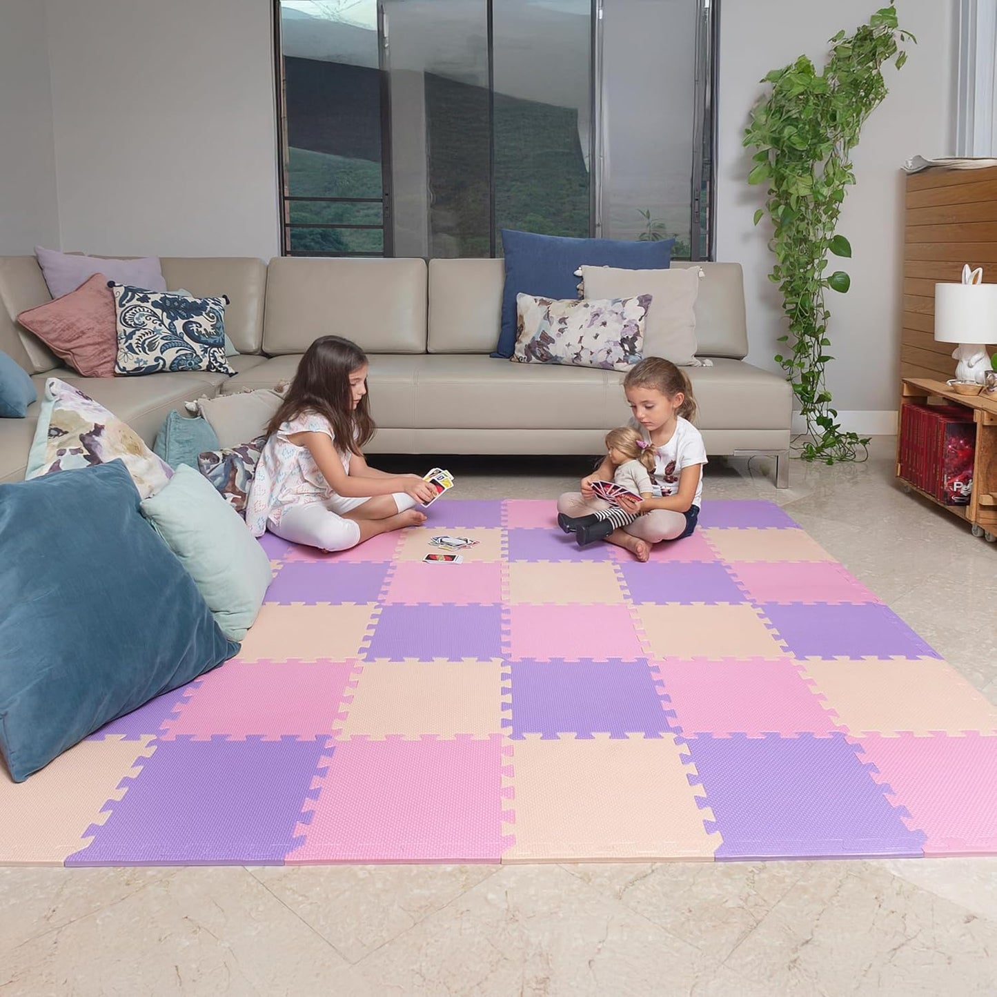 MioTetto Baby Play Mat, Soft Foam Floor Tiles for Kids. Adjustable Interlocking Foam Tiles, Fits with 50x50 Playpen Baby mat for Crawling & Development, Safe & Non-Toxic Playmat for Babies 6-12 Months