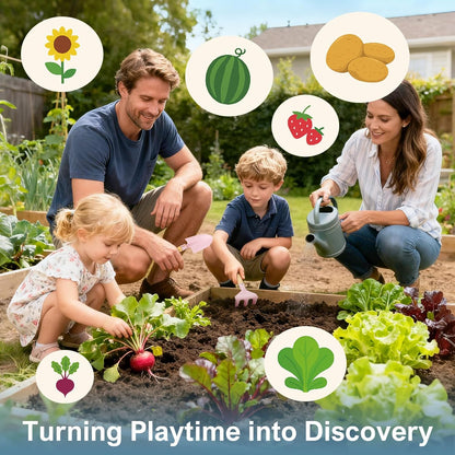 Dreamon Kids Gardening Tools & Bug Catcher Kit, 2-in-1 Outdoor Toys with Wheelbarrow and Bug House, STEM Educational Toys for 3 Year Old, Birthday Gifts Outdoor Gifts for Kids 3-5, Green