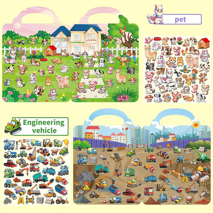 Kalysky 12 Set Reusable Sticker Books for Toddlers 2-4 1-3, Kids 3D Puffy Sticker Activity Books, Birthday Party Favors Goodie Bags Stuffer