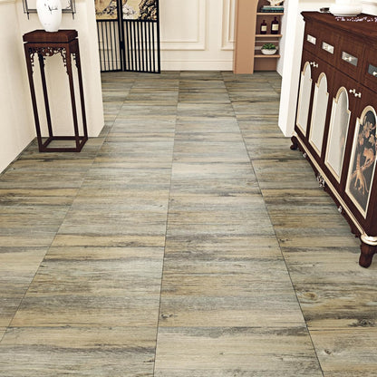 Wallercity White Marble Peel and Stick Vinyl Floor Tiles 6-Pack 12x12 Inches Self Adhesive Waterproof Flooring Planks for Bathroom Kitchen Bedrooms Stick on Floor Tiles Laminate Sheets Vinyl Flooring