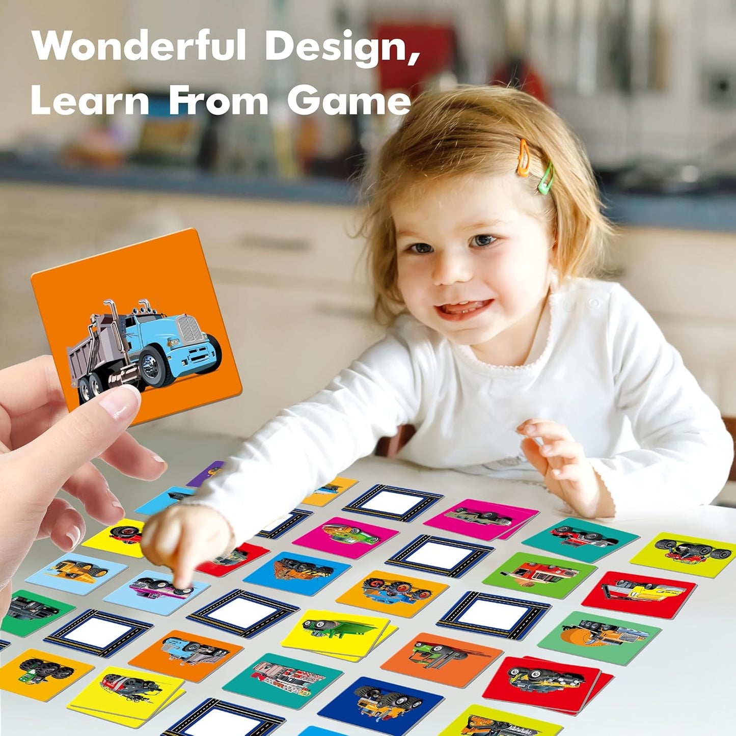 Hebayy 72 PCS Memory Matching Game, Real Animal Matching Cards for Toddlers 36 Pairs Memory Cards for Preschool 4 5 6 Years Old