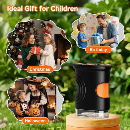1000X Digital Handheld Microscope for Kids with 2.0" IPS Screen, Outdoor Toys Portable STEM Science Lab Gifts, Rechargeable Pocket Microscope Educational Toy for Boys & Girls Age 4-6 8-12, Orange