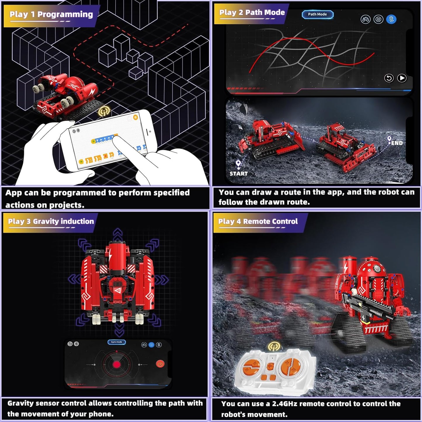 STEM Robot for Kids Ages 8-14, 5-in-1 Remote Control and APP Programmable Robot Toys - 720 Pcs DIY Building Science Educational Kit, Building Block Birthday Present for Teen Boys Girls