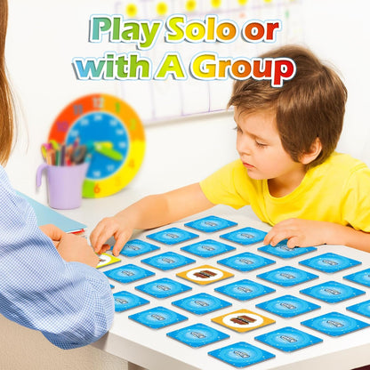 Aizweb CVC Word Match Game - 60 Pc Toddler Card Games for Kids Ages 3-6, Phonics Flash Cards for Preschool & Kindergarten Learning Activities, Educational Toys for Home School Supplies
