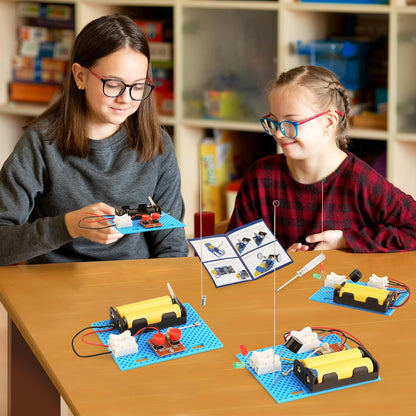 3 Set Telegraph STEM Kits Bulk, Science Kits for Kids Age 8-12, Engineering STEM Building Toys for Boys Ages 8-13, Crafts for Boys Girls 8-10, Build A Coding Robot 10-12