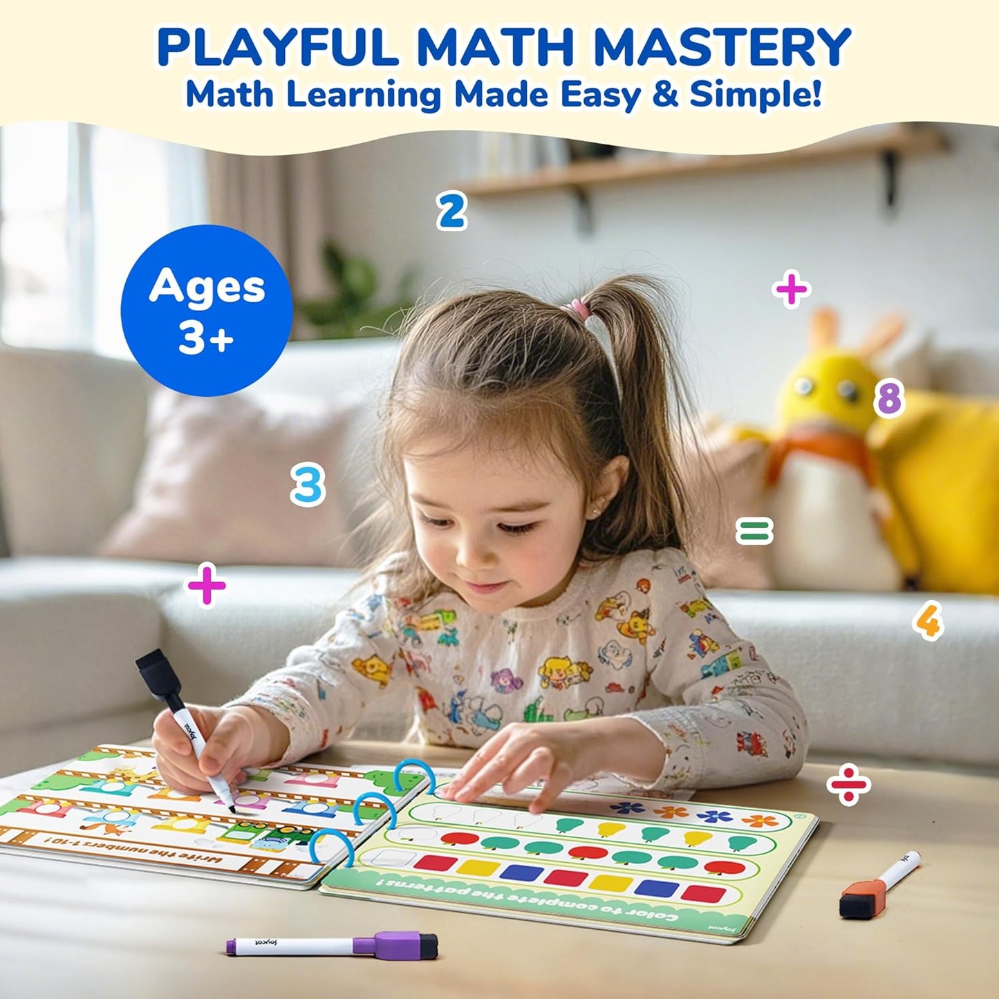 JoyCat Seek & Find Game Books - Preschool Learning Activity for Toddlers & Kids Ages 3-5, Travel Activities Toys for Road Trip Car Airplane, Busy Book, Birthday Gifts for Girls and Boys Ages 4-8
