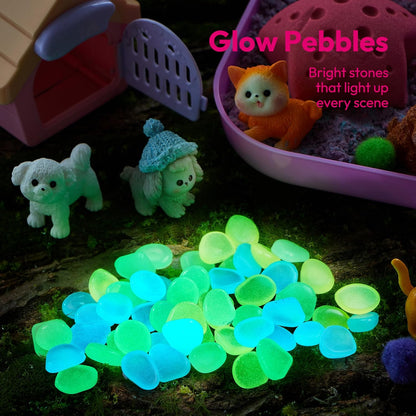 JOVA Klever Kits Dinosaurs Sensory Bin Toys for Toddlers with Glow in The Dark Dinosaurs, Sandbox with Lid Sand, Preschool Learning Activities Gifts for Boys Girls Age 3+