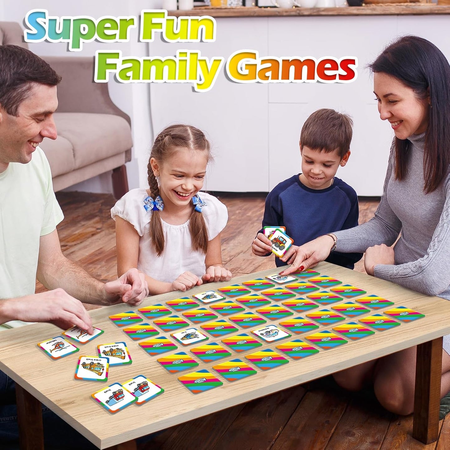 Aizweb CVC Word Match Game - 60 Pc Toddler Card Games for Kids Ages 3-6, Phonics Flash Cards for Preschool & Kindergarten Learning Activities, Educational Toys for Home School Supplies