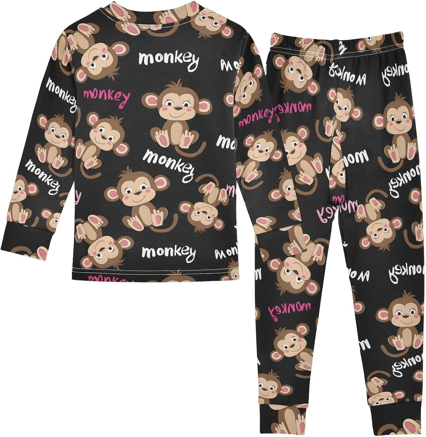 ALAZA Shark Starfish Palm Tree 2 Piece Pajama Set Long Sleeve Top and Pants Sleepwear Unisex - Colors A