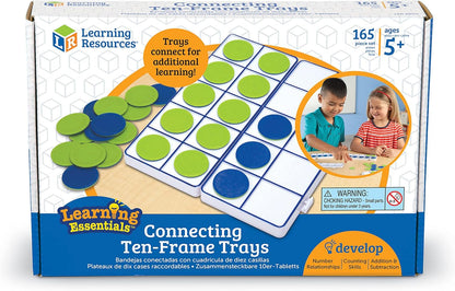 Learning Resources Rainbow Ten-Frames Classroom Set, 140 Pieces - Math Tools for Students Ages 5+, School Supplies and Teacher Resources, Classroom Supplies