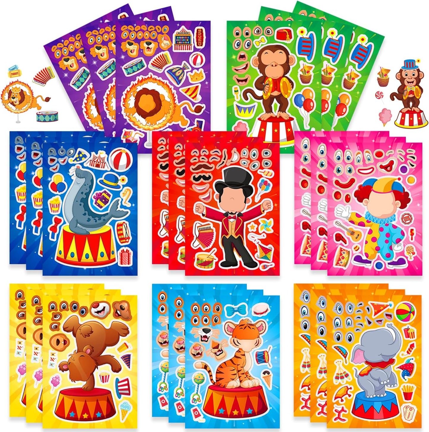 24-Sheet Make Your Own Science Sticker Kit | Microscope, DNA & Scientist Designs - Reusable Educational Decor for Classrooms & Kids Rooms