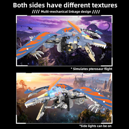 Mechanical T-Rex Dinosaur Building Set with Lights, Rotatable Components & Display Stand, STEM Building Toy for Boys 8-14, Home Office Decor for Adults, Mechanical Enthusiasts (730PCS)