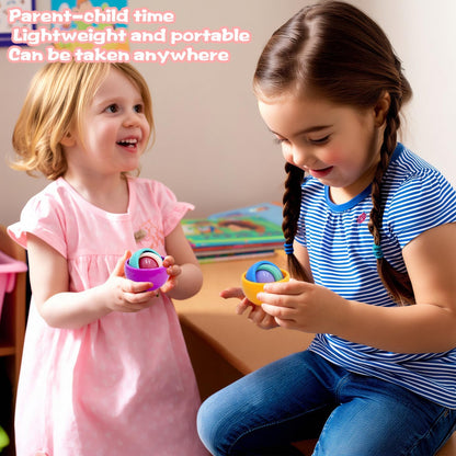 6 Pack Orbit Ball Toy, Fidget Cubes Top Spinning Toy, Great Party Favor Gifts & Creative Decompress Toys, Puzzle Games as Stress Relief Gifts for ADHD Kids Children's Day Gifts