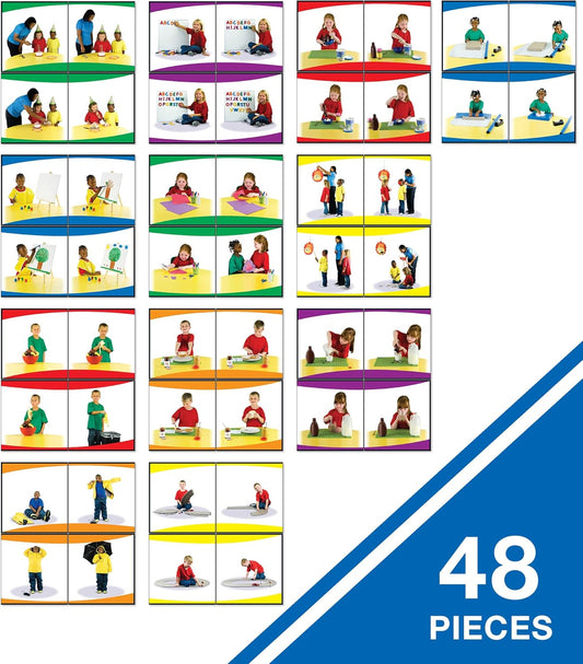 Carson Dellosa Education Carson Dellosa Learning to Sequence Pre-Reading Puzzle Game Set for Kids, Preschool Learning Activity, Storytelling Game for Classroom and Homeschool (42 pc), 9" x 2" x 9"
