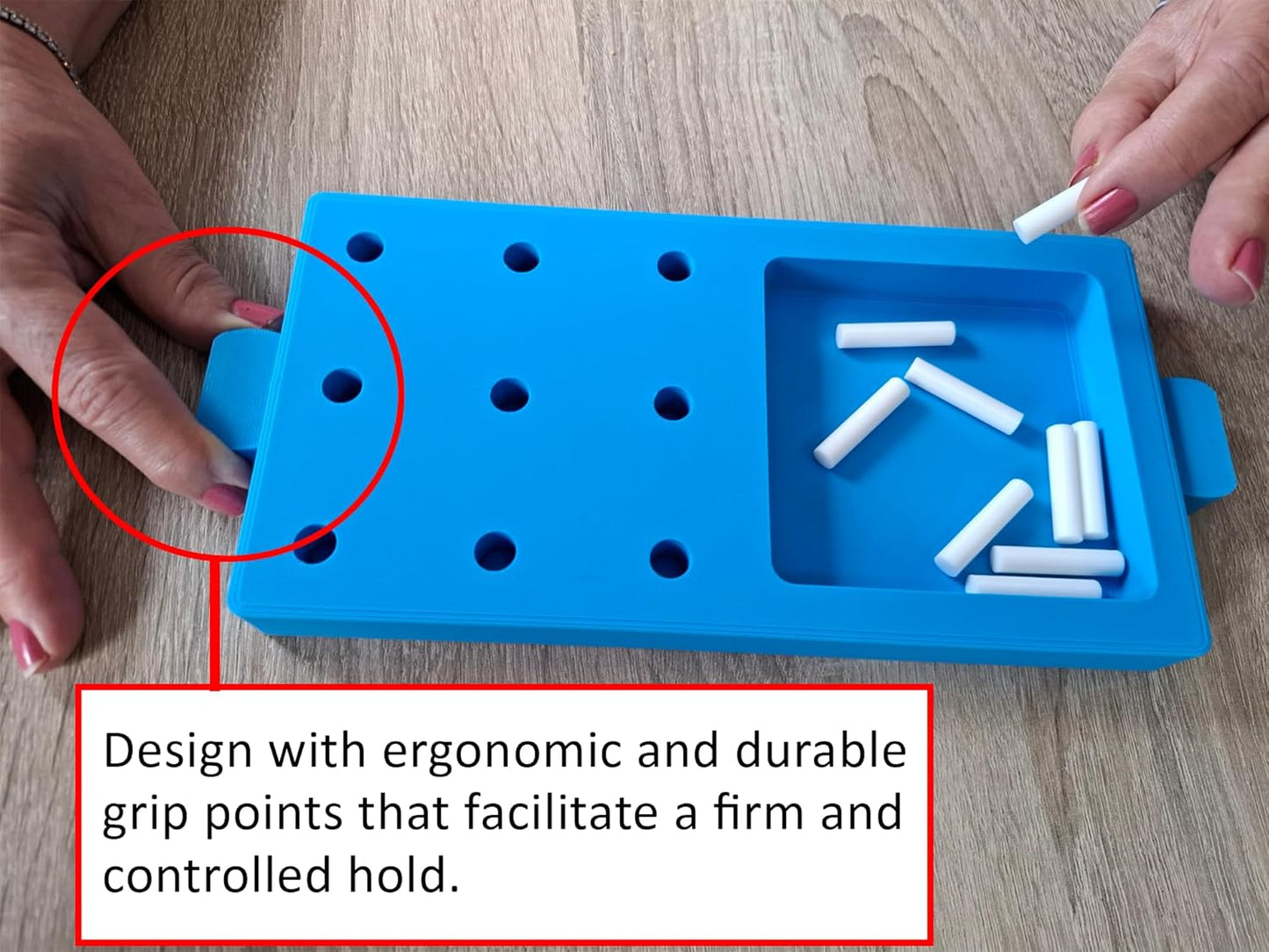 9 Pegs Board Sustainable Plastic Occupational Therapy Nine Hole Peg Test Kit (9HPT) for Improving Finger Dexterity, Skill Test