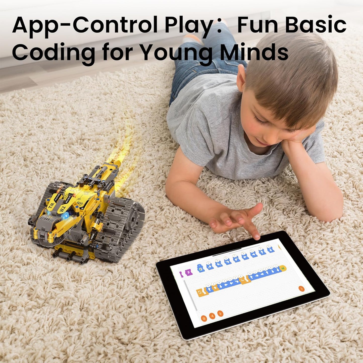 Sillbird Robot Building Kit with Remote Control Gifts for Kids Boys Ages 8-12, STEM Coding Robotic Technic Tracked Racer Car Toys for Birthday - Build 4in1 Model with 631 Pieces