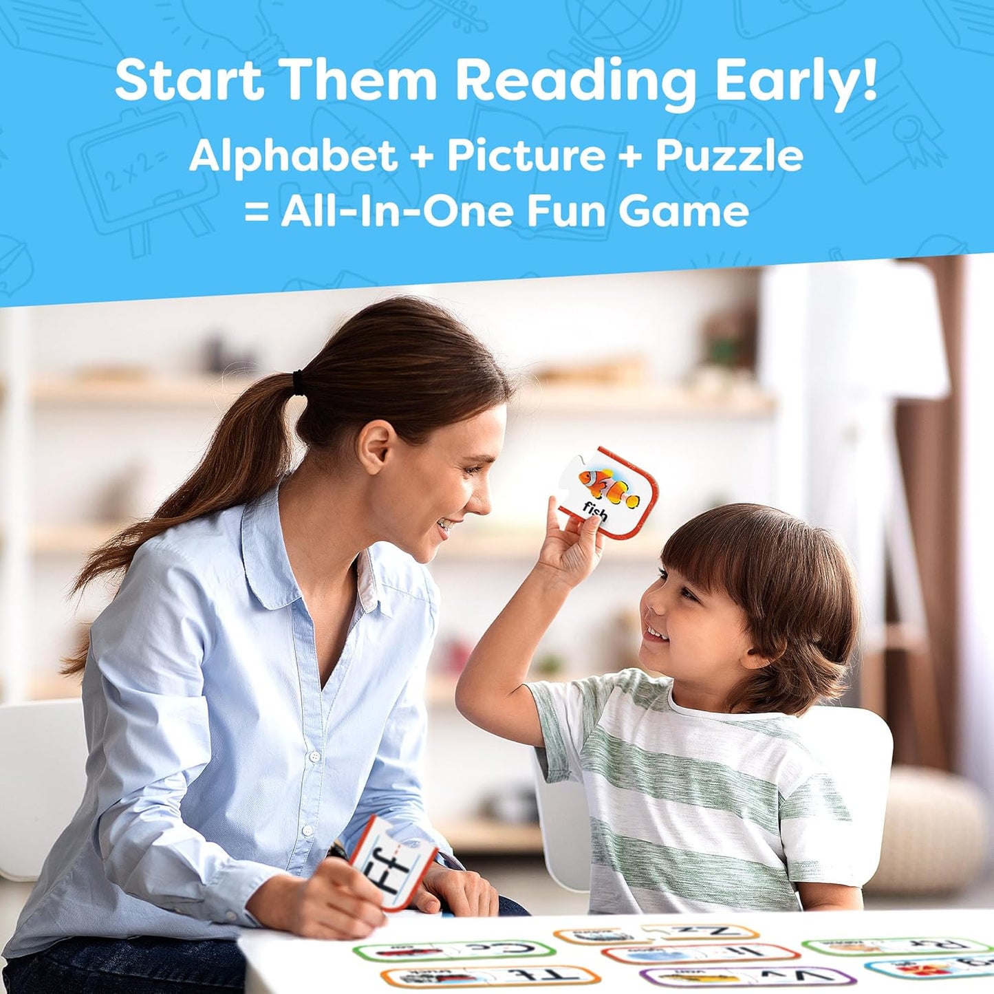 Number Puzzle Kindergarten Math Games - Number Matching Puzzle - 20 Sets Learning Numbers Puzzles - Counting Toys for Toddlers Kids Ages 3-5 - Educational Toys Preschool Learning Activities
