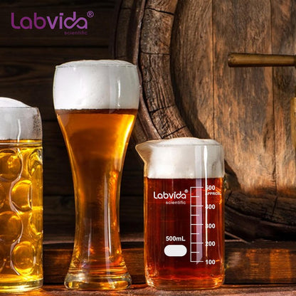 12pcs 50ml Upgrated Thick Glass Beakers, Shot Glass Beaker set, 3.3 Boro Griffin Low Form, Double Scale, LVA003