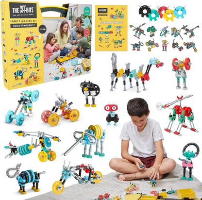 The Off Bits Space Mission Educational Build Your Own Robot Toy, Stem Building Toys for Boys and Girls, Valentine Birthday Gift for Kids Montessori Play Kit, Steam Toys for Kids Ages 6 7 8 9+