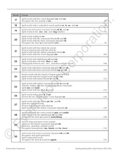Evan-Moor Building Spelling Skills, Grade 2 - Homeschooling & Classroom Resource Workbook, Reproducible Worksheets, Teaching Edition, Spelling Strategies, Reading and Writing Skills