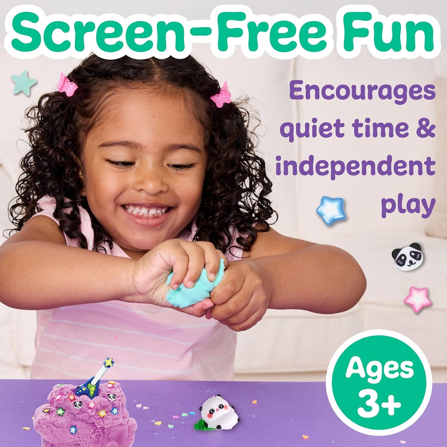 Creativity for Kids Sensory Minis Construction Kit | Cloud Clay Sensory Toy with Excavator for Kids | Spring Crafts that are Mess-Free, Screen-Free Travel Toy (Ages 3+)