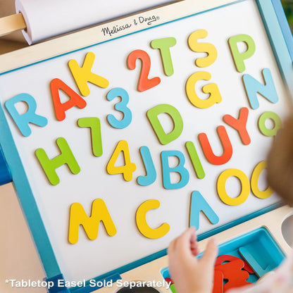 Melissa & Doug 52 Wooden Alphabet Magnets in a Box - Uppercase and Lowercase Letters